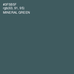 #3F5B5F - Mineral Green Color Image